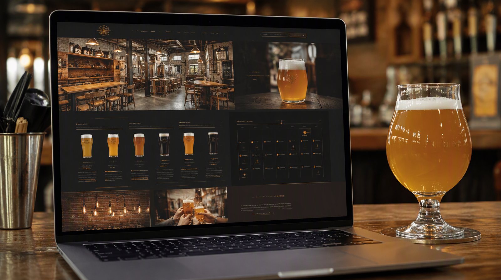 Sample craft brewery website design concept